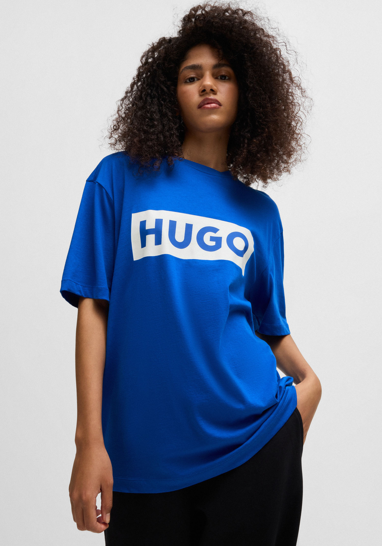 HUGO Blue T-Shirt »Nico«, mit grossem Logo-Print, Unisex von HUGO Blue