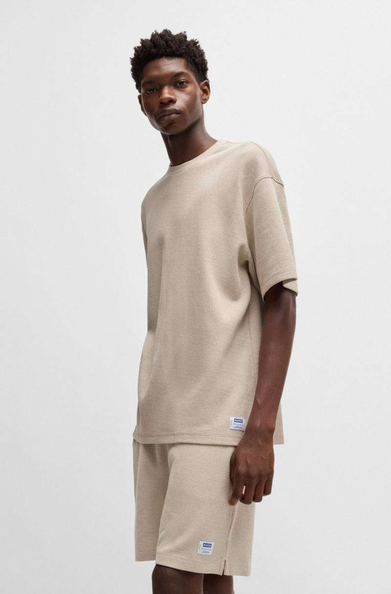 HUGO Blue T-Shirt »Nuwaffle«, mit Waffelmuster von HUGO Blue