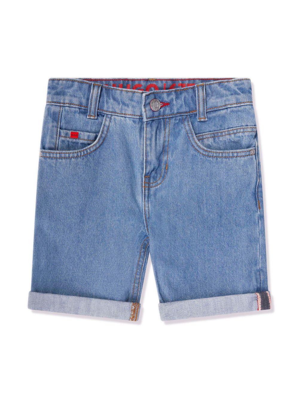 HUGO KIDS 677 mid-rise denim shorts - Blue von HUGO KIDS