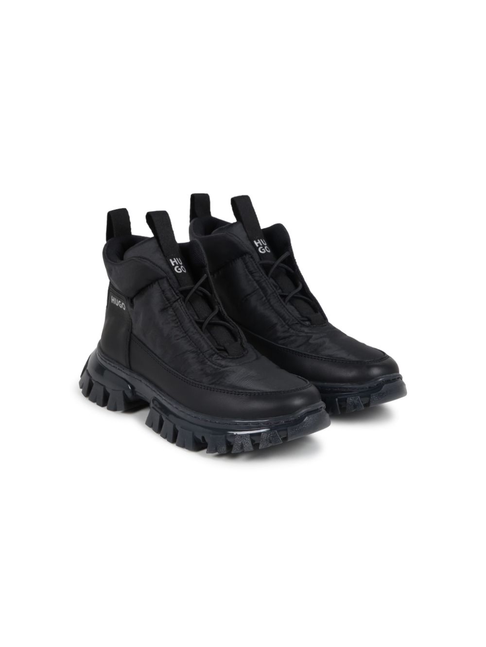 HUGO KIDS ankle lace-up boots - Black von HUGO KIDS