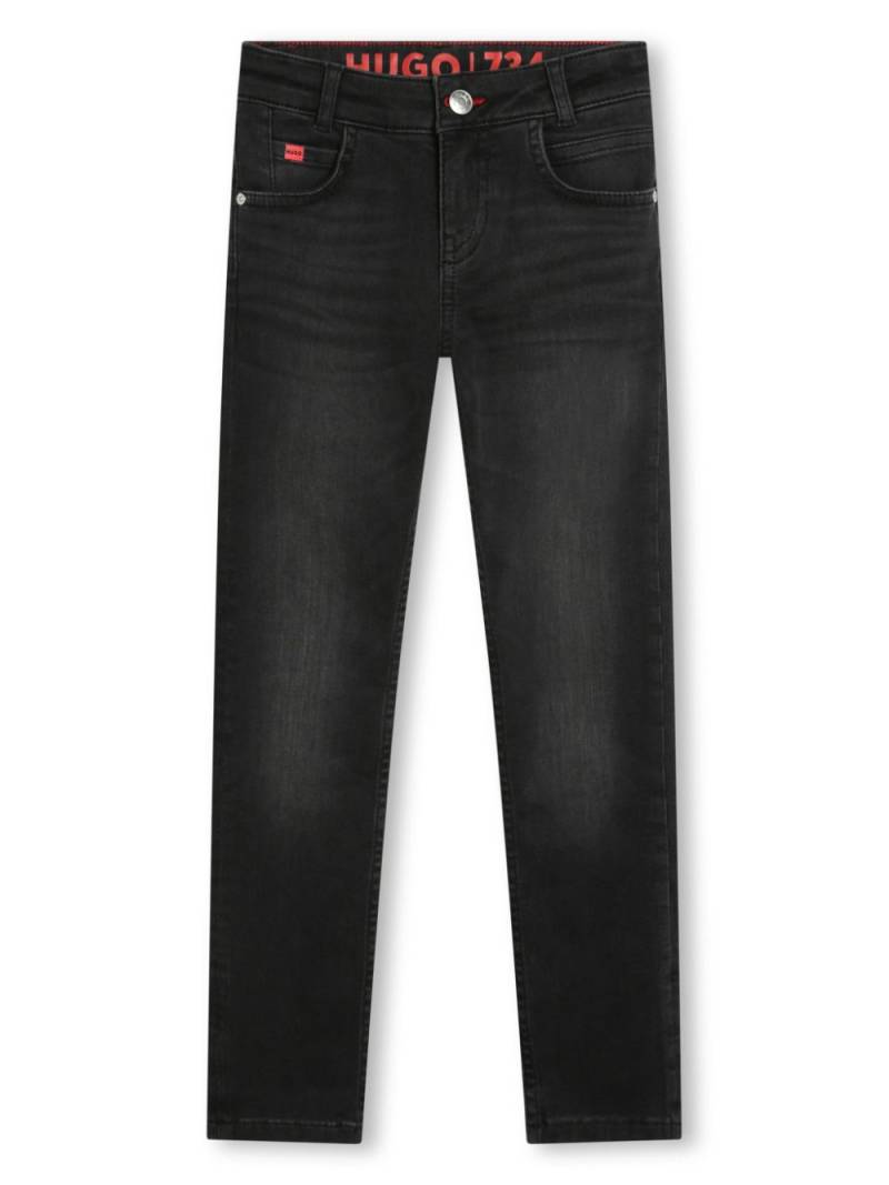 HUGO KIDS cotton skinny jeans - Black von HUGO KIDS