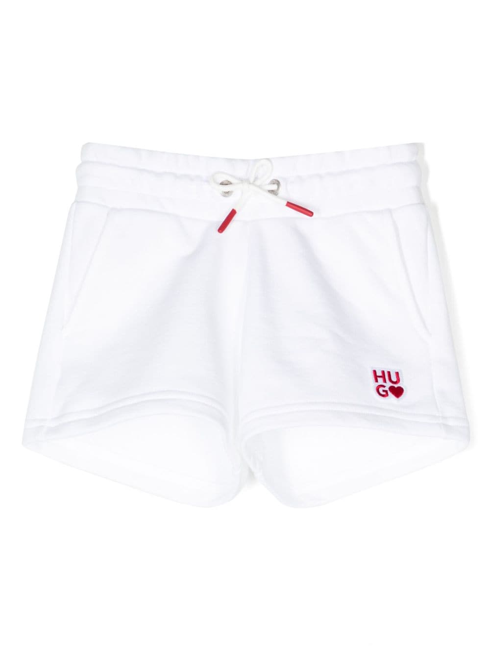 HUGO KIDS embroidered-logo cotton shorts - White von HUGO KIDS