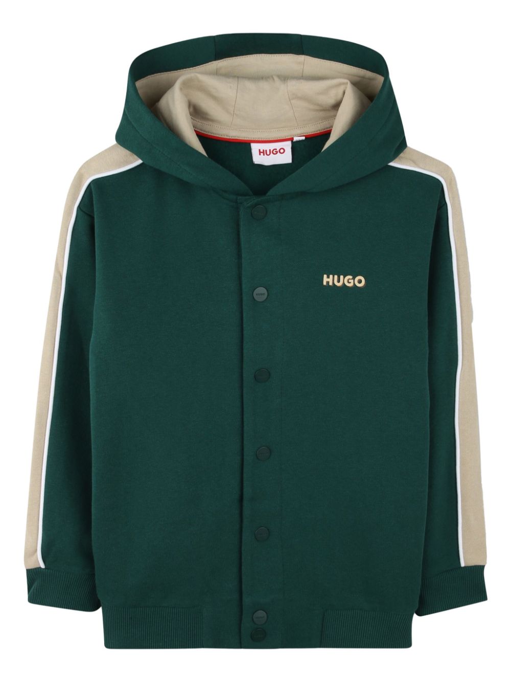 HUGO KIDS hooded fleece cardigan - Green von HUGO KIDS