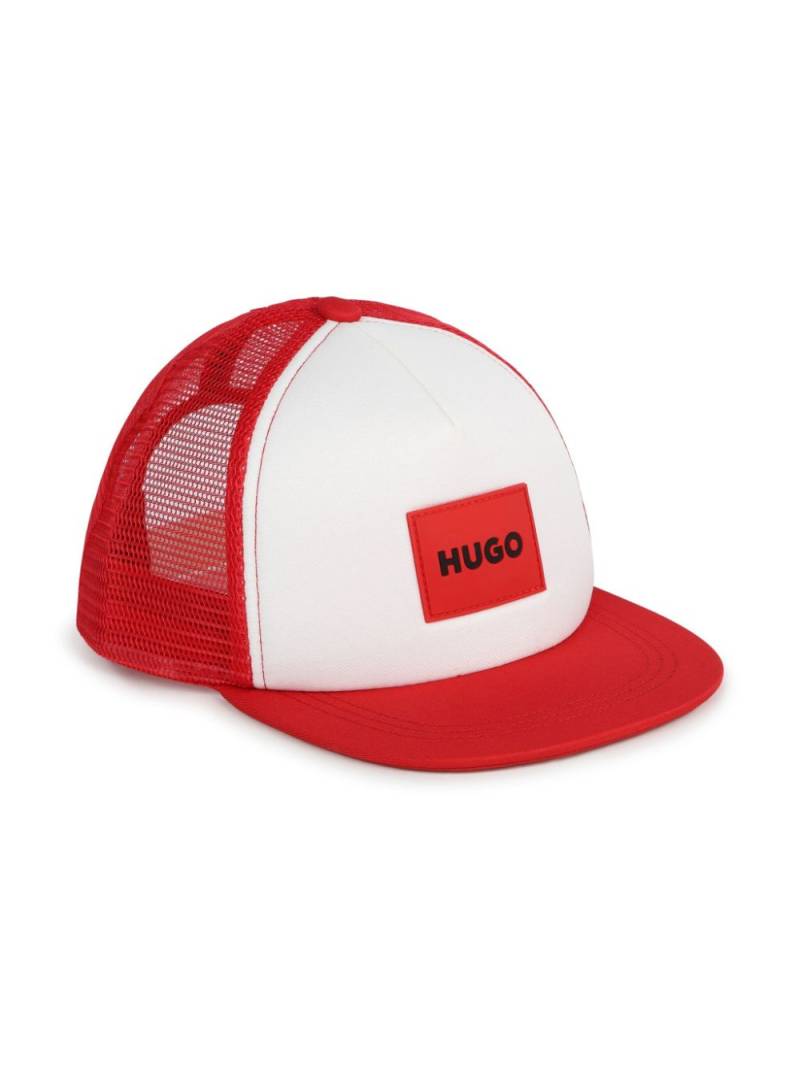 HUGO KIDS logo-appliqué panelled cap - Red von HUGO KIDS