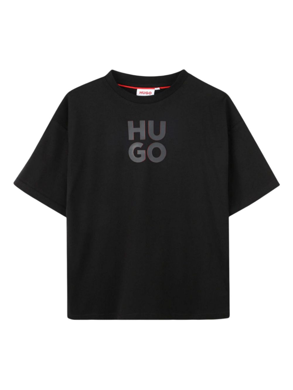 HUGO KIDS logo-print T-shirt - Black von HUGO KIDS