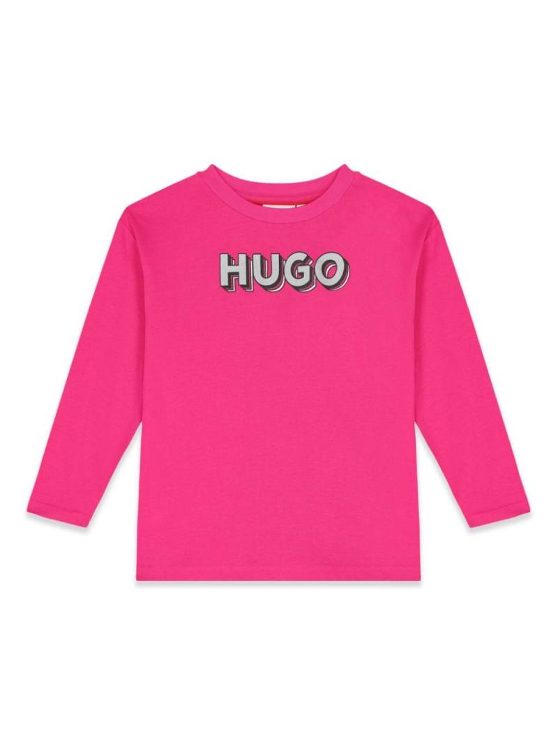 HUGO KIDS logo-print T-shirt - Pink von HUGO KIDS