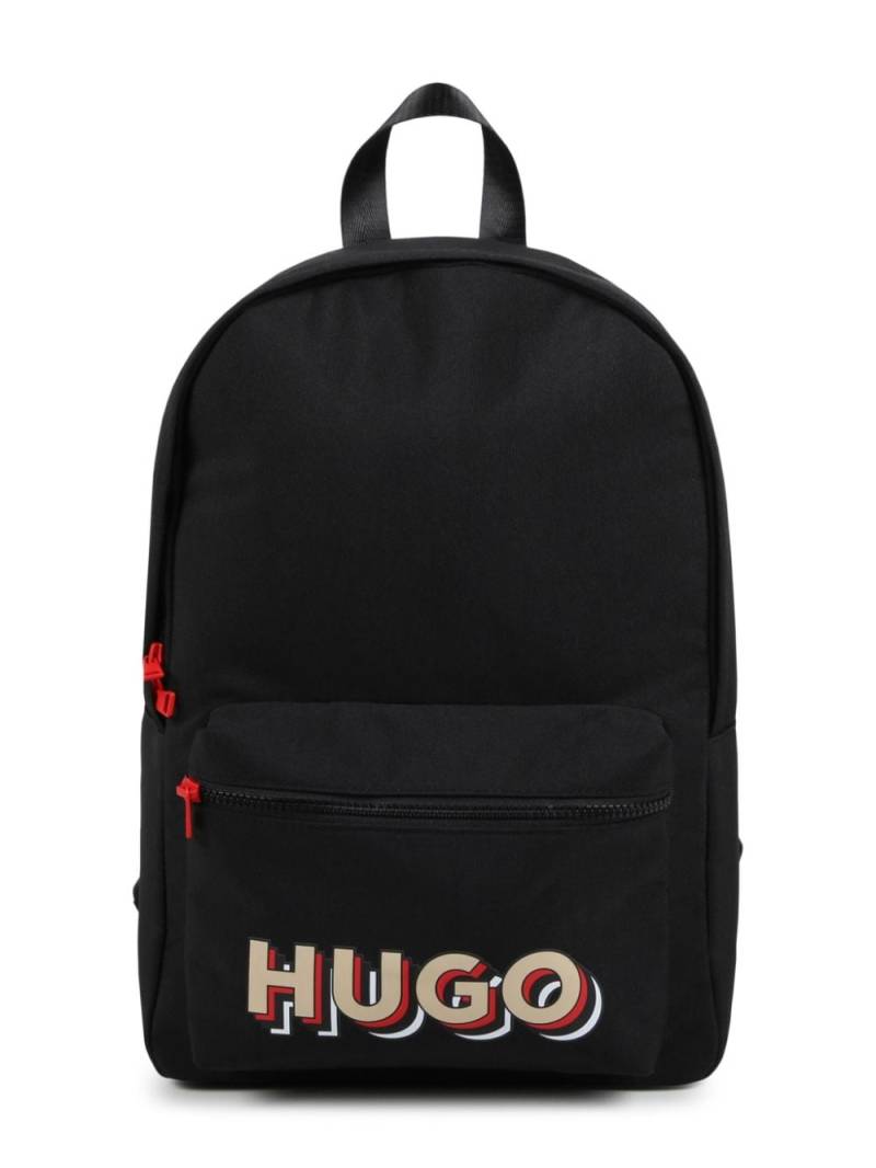 HUGO KIDS logo-print backpack - Black von HUGO KIDS