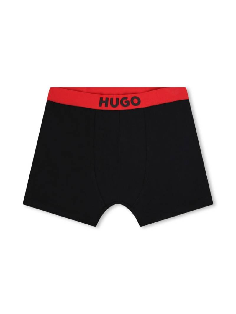 HUGO KIDS logo-print boxers (set of two) - Red von HUGO KIDS