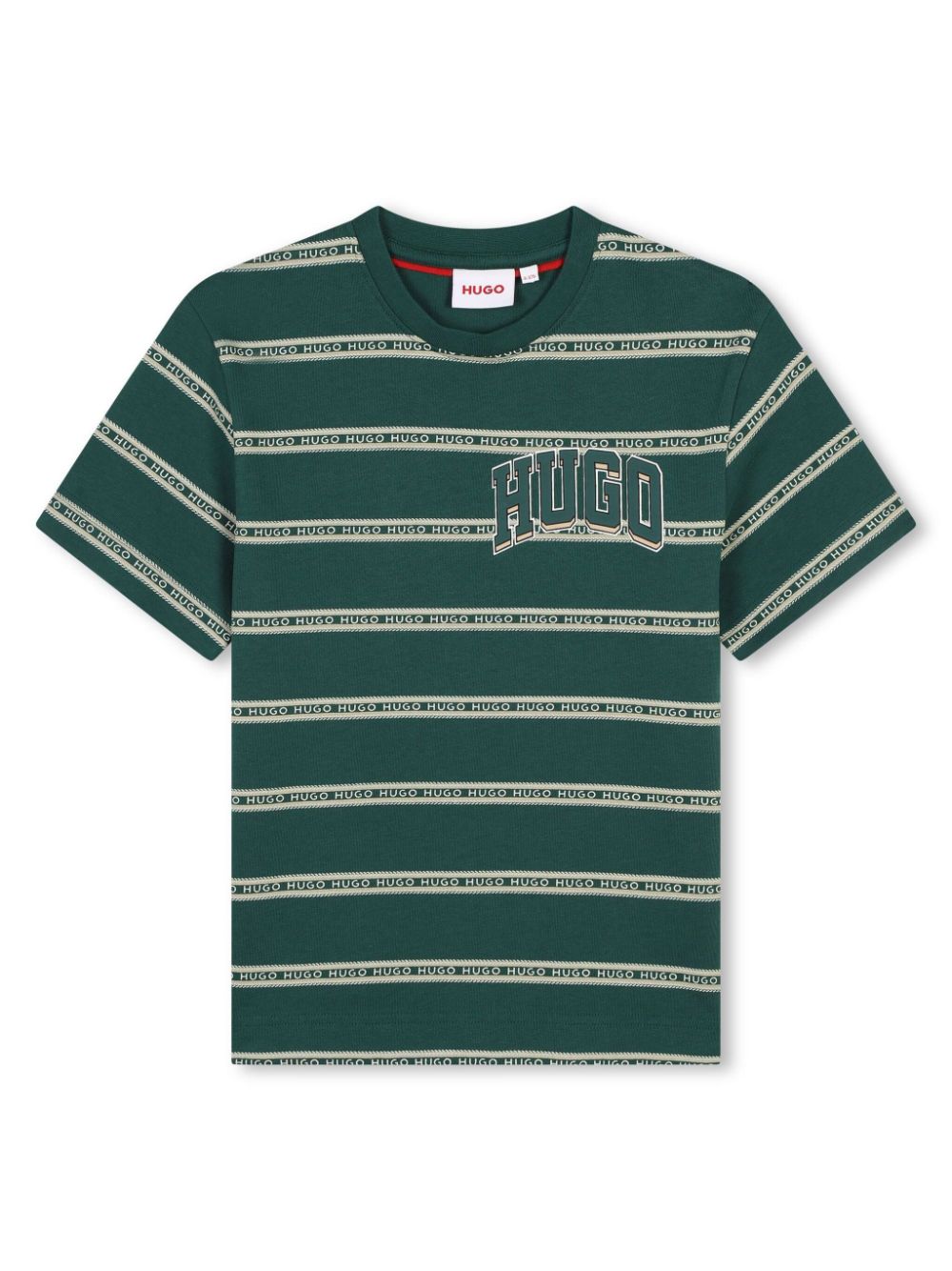 HUGO KIDS logo-print cotton T-shirt - Green von HUGO KIDS