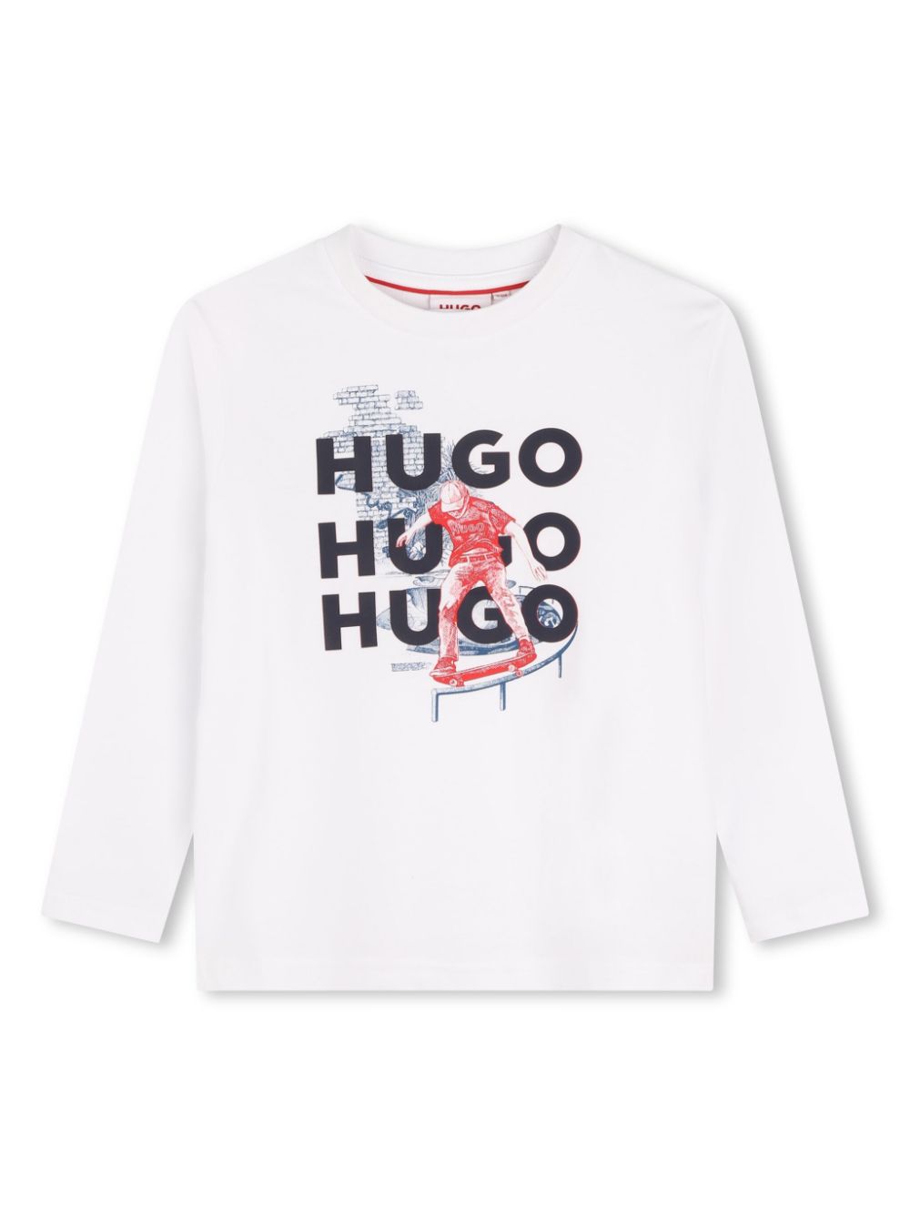 HUGO KIDS logo-print cotton T-shirt - White von HUGO KIDS