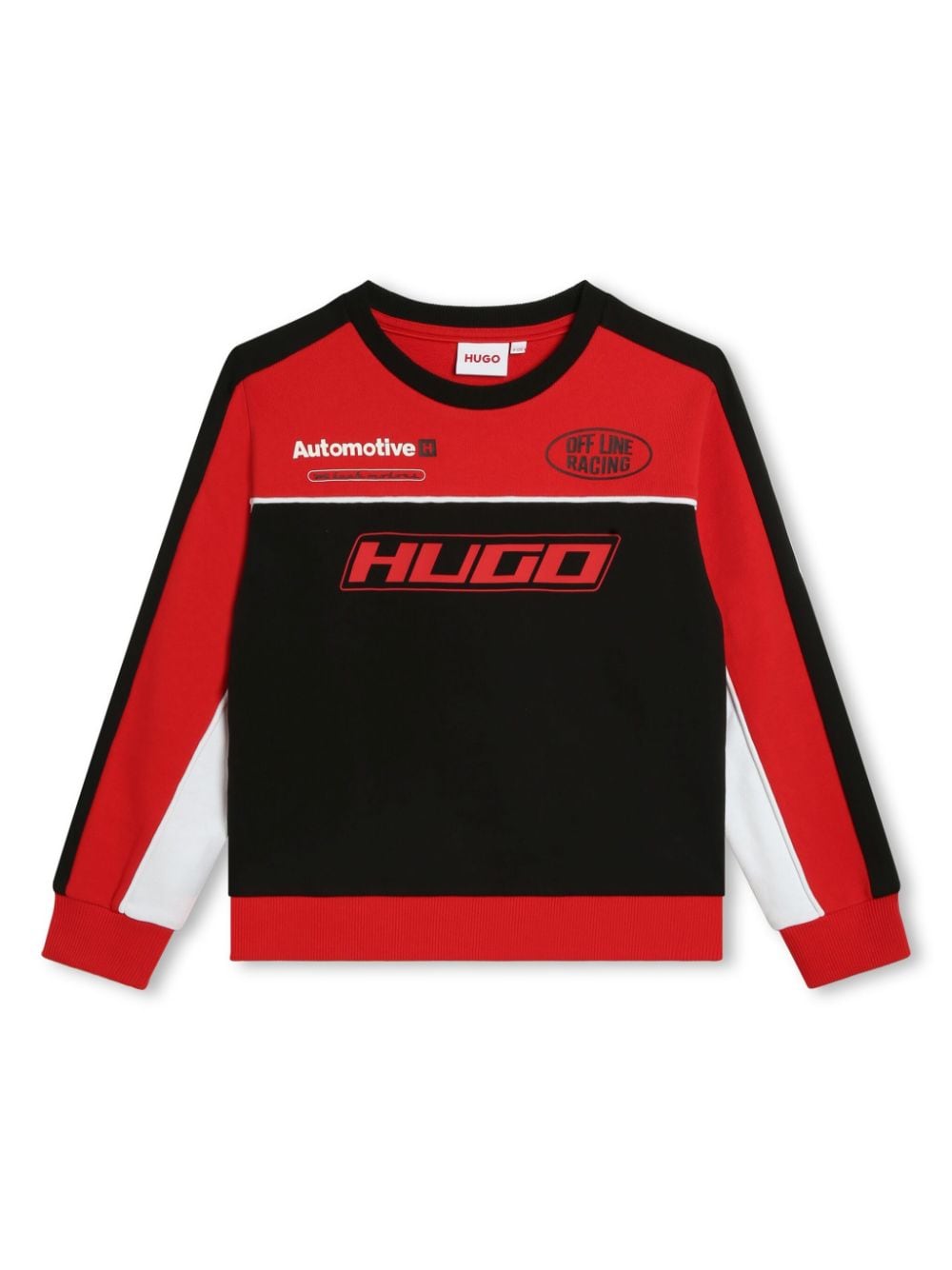 HUGO KIDS logo-print cotton sweatshirt - Red von HUGO KIDS
