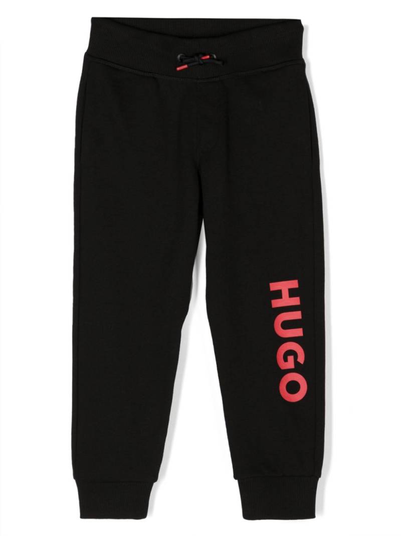 HUGO KIDS logo-print drawstring track pants - Black von HUGO KIDS