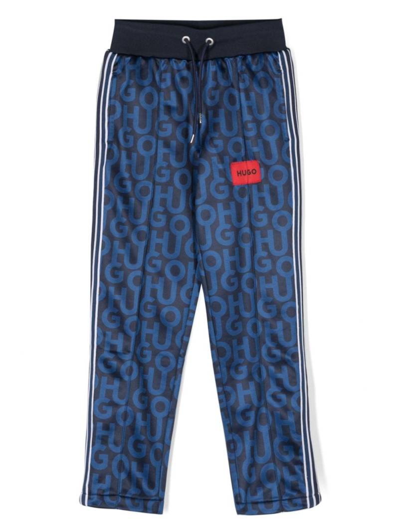 HUGO KIDS logo-print drawstring track pants - Blue von HUGO KIDS