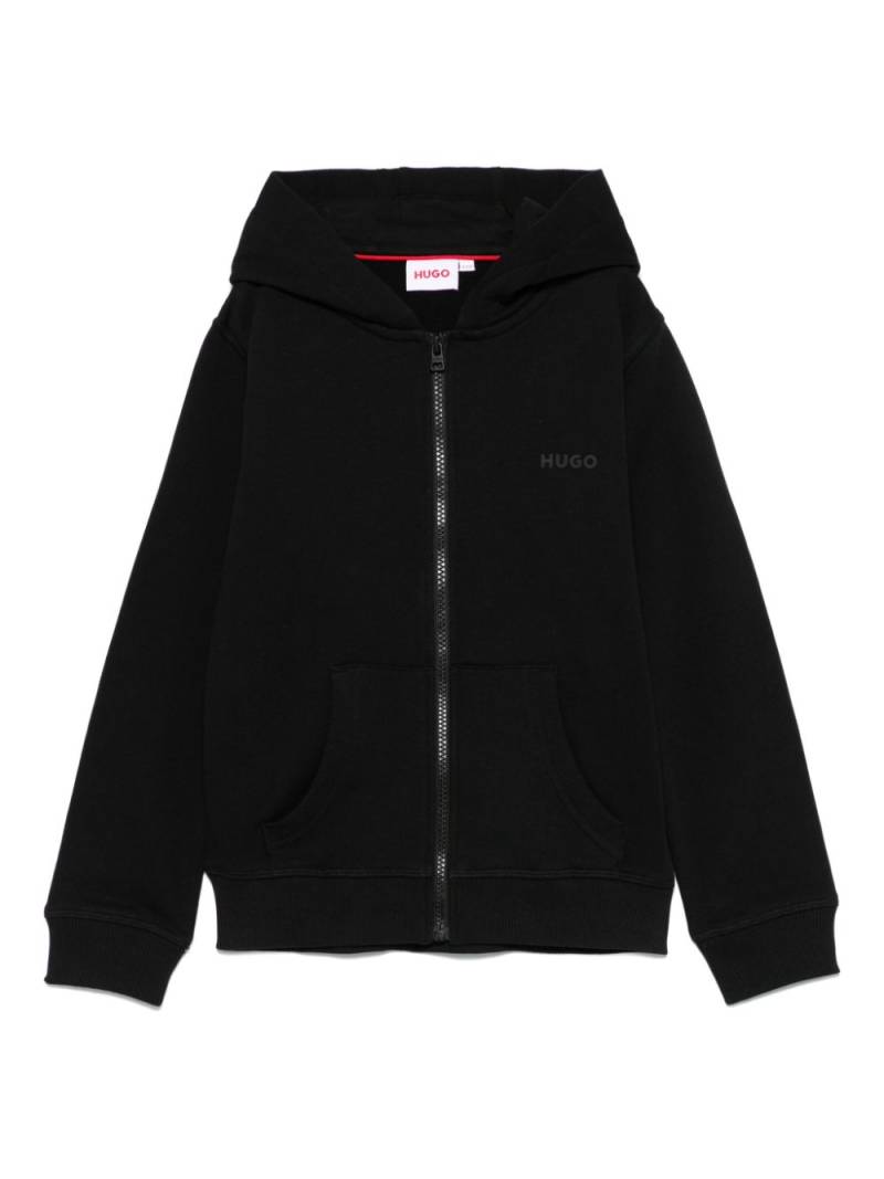 HUGO KIDS logo-print hoodie - Black von HUGO KIDS