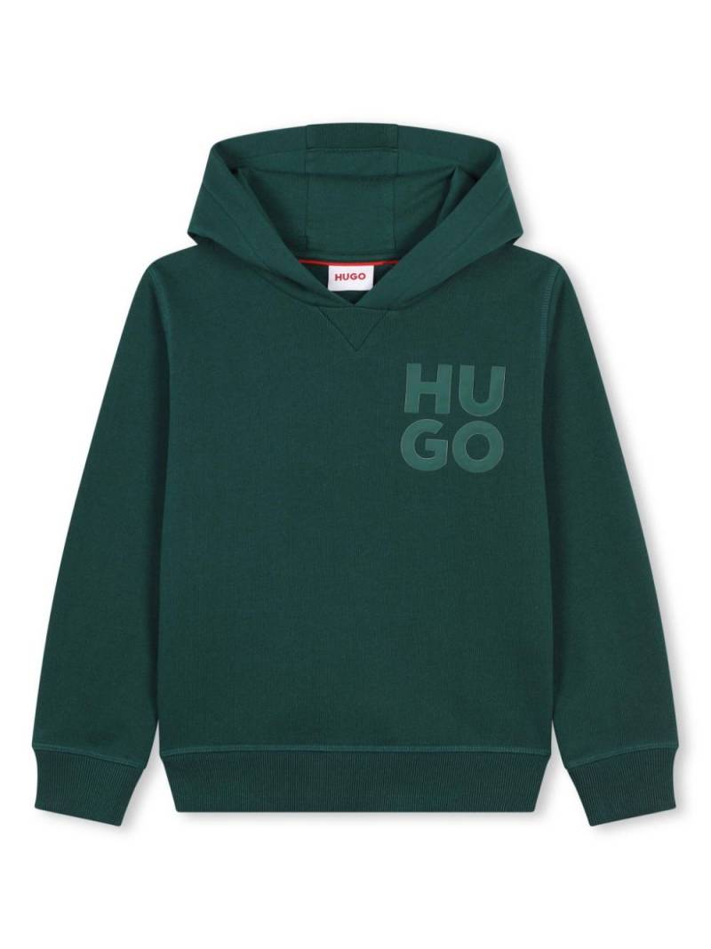 HUGO KIDS logo-print hoodie - Green von HUGO KIDS