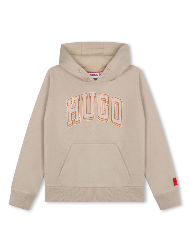 HUGO KIDS logo-print hoodie - Neutrals von HUGO KIDS