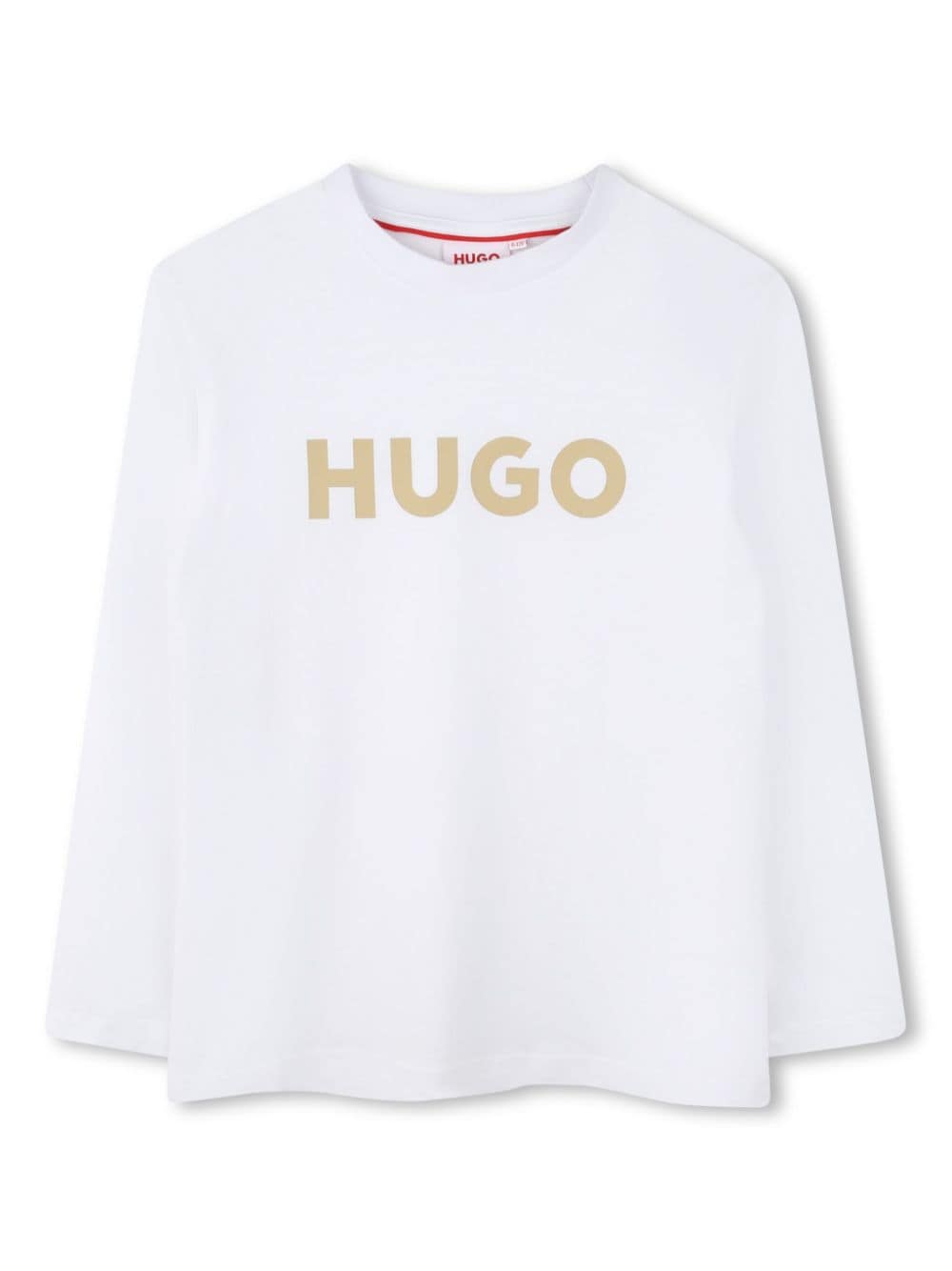 HUGO KIDS logo-print long-sleeved T-shirt - White von HUGO KIDS