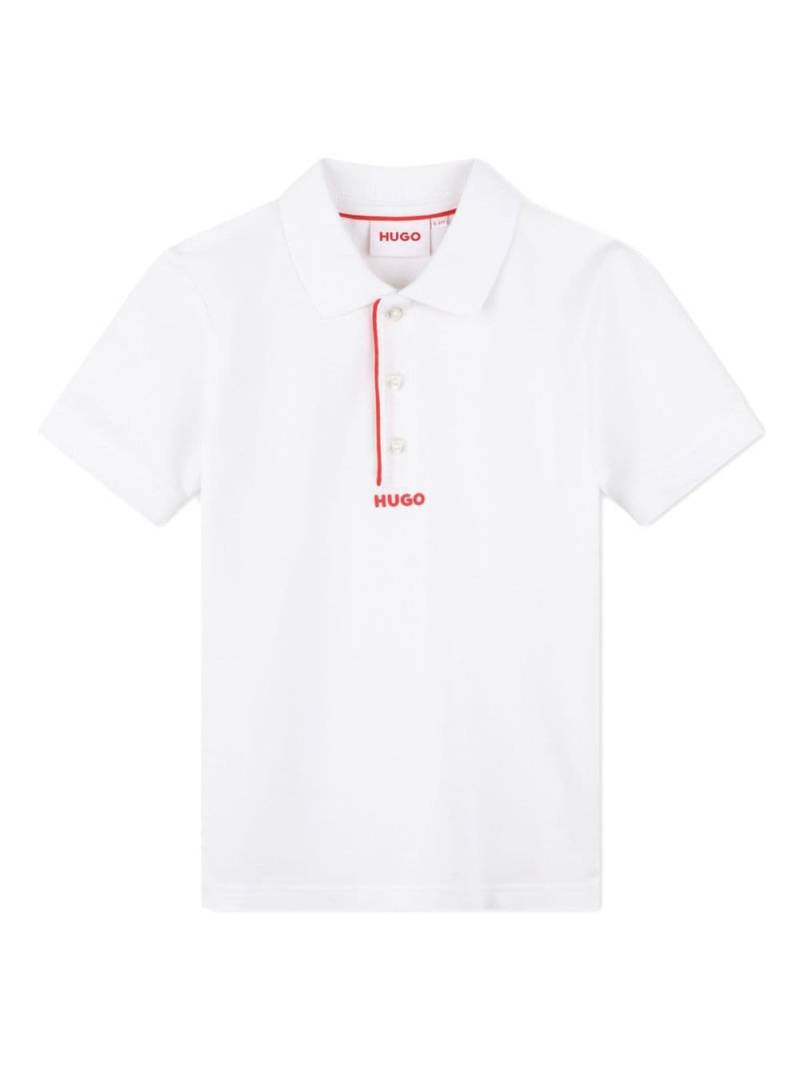 HUGO KIDS logo-print polo shirt - White von HUGO KIDS