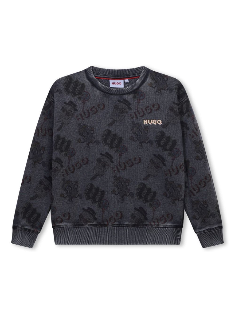 HUGO KIDS logo-print sweatshirt - Grey von HUGO KIDS