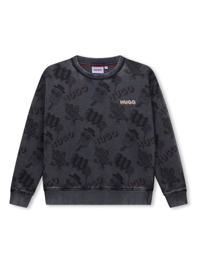 HUGO KIDS logo-print sweatshirt - Grey von HUGO KIDS