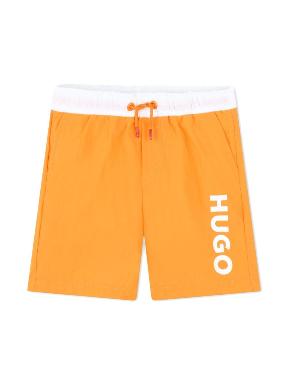 HUGO KIDS logo-print swim shorts - Orange von HUGO KIDS