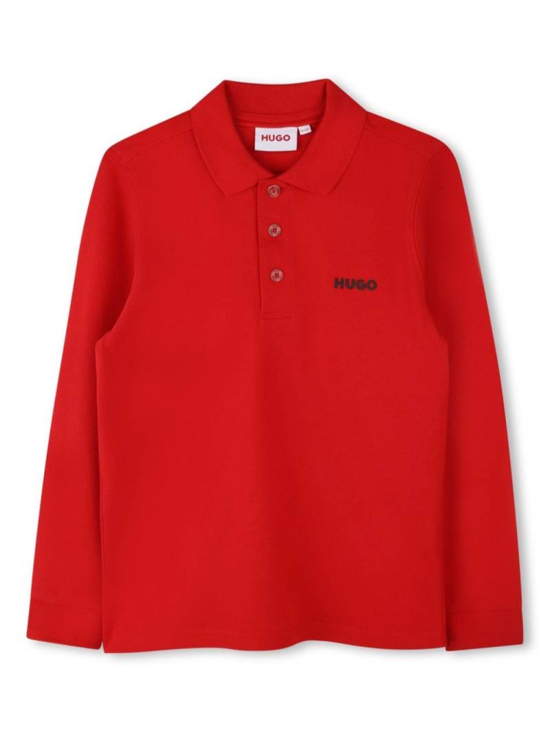 HUGO KIDS long-sleeve polo shirt - Red von HUGO KIDS