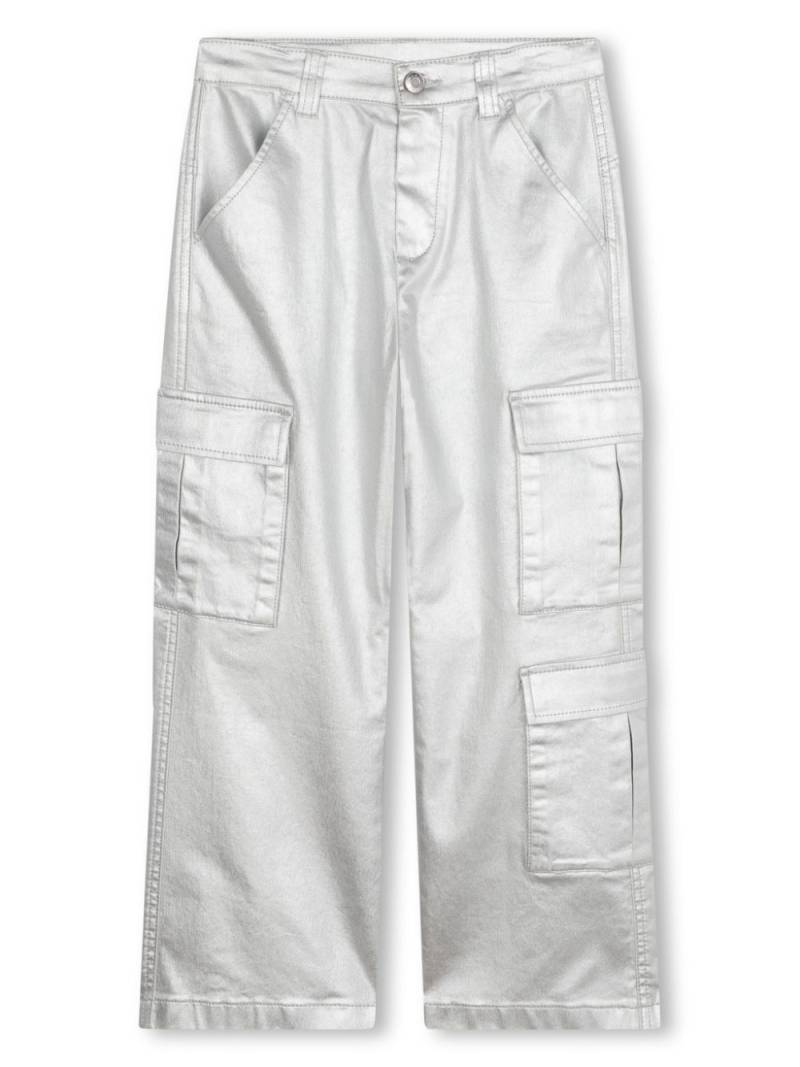 HUGO KIDS metallic wide-leg trousers - Grey von HUGO KIDS