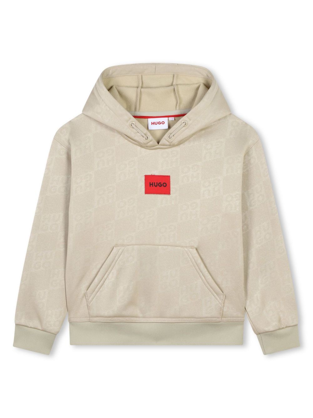 HUGO KIDS monogram-pattern hoodie - Neutrals von HUGO KIDS