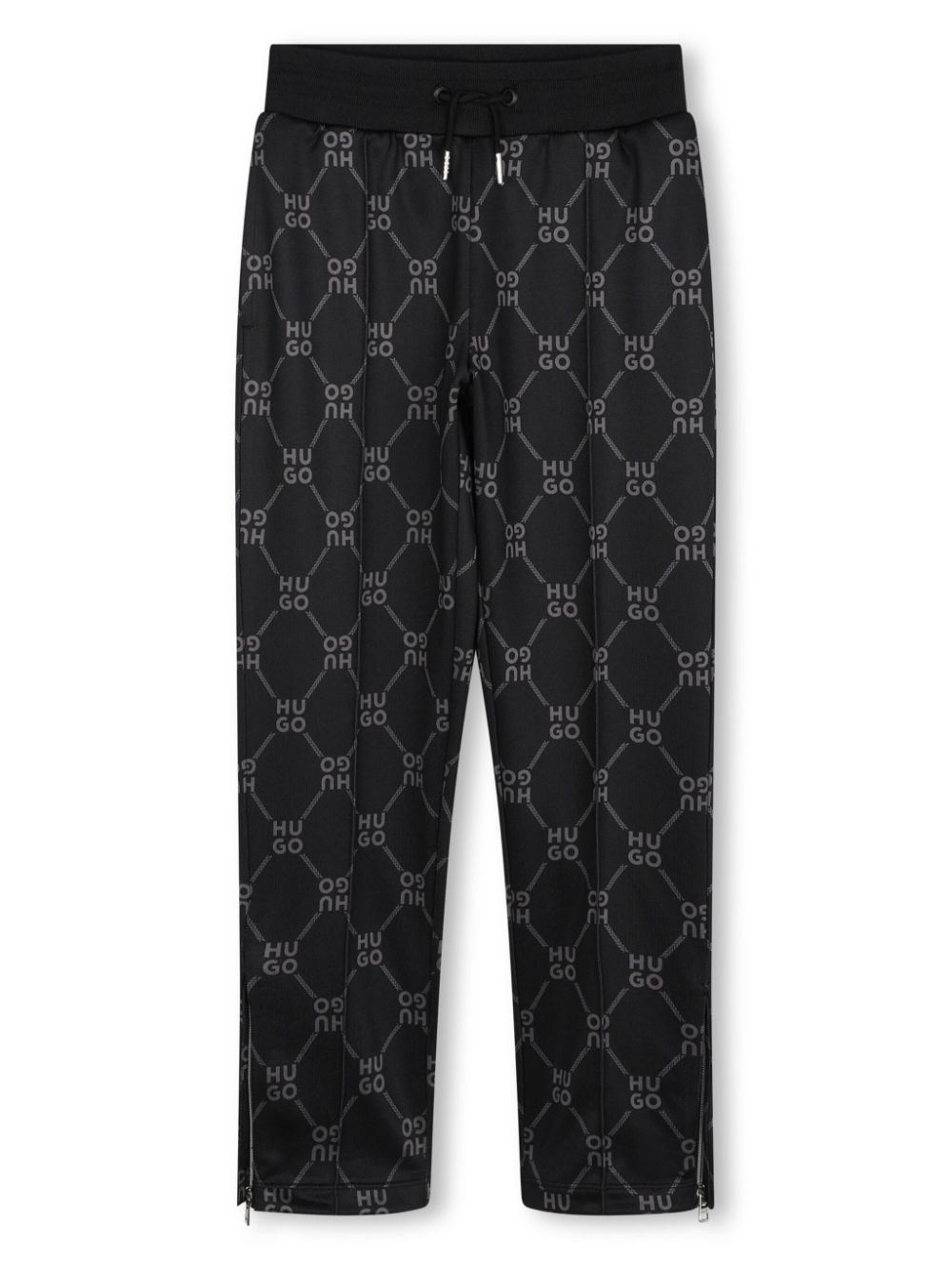 HUGO KIDS monogram-print track pants - Black von HUGO KIDS