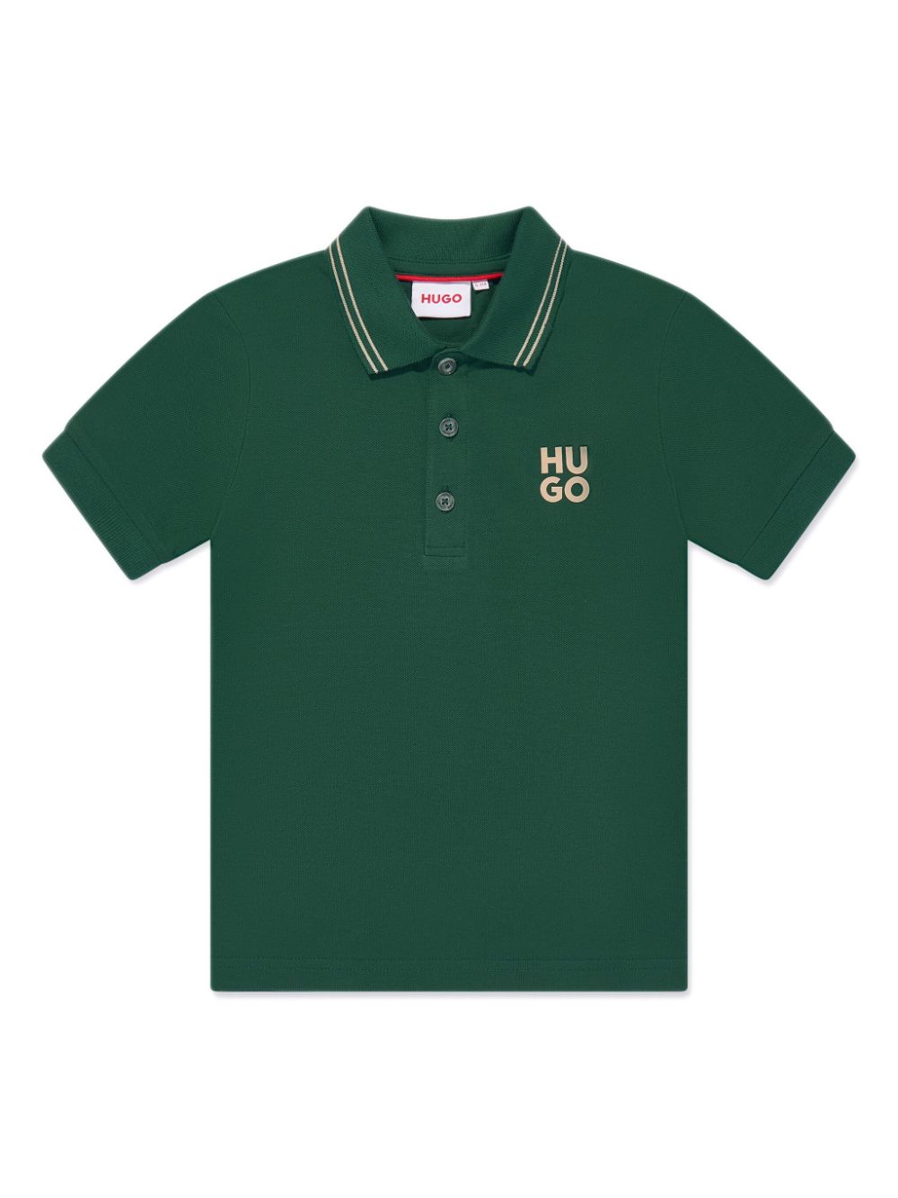 HUGO KIDS rubberised-logo polo shirt - Green von HUGO KIDS