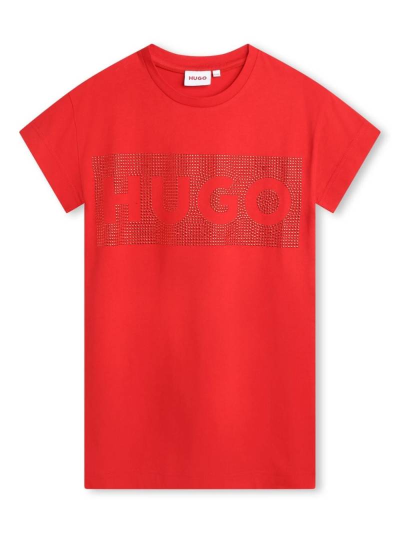 HUGO KIDS stud-embellished cotton T-shirt - Red von HUGO KIDS