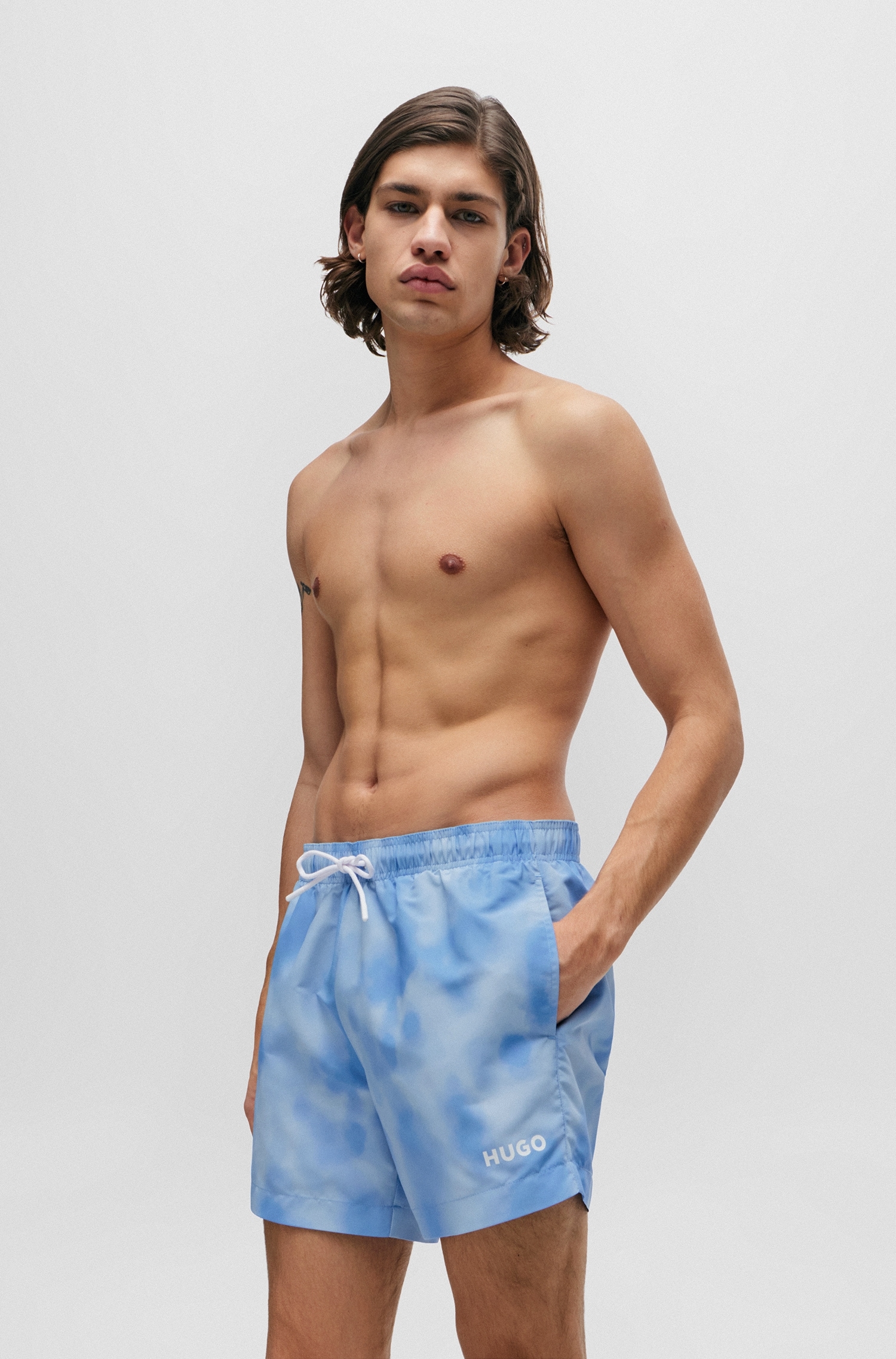 HUGO Underwear Badeshorts »WES«, mit Batik-Print von HUGO Underwear