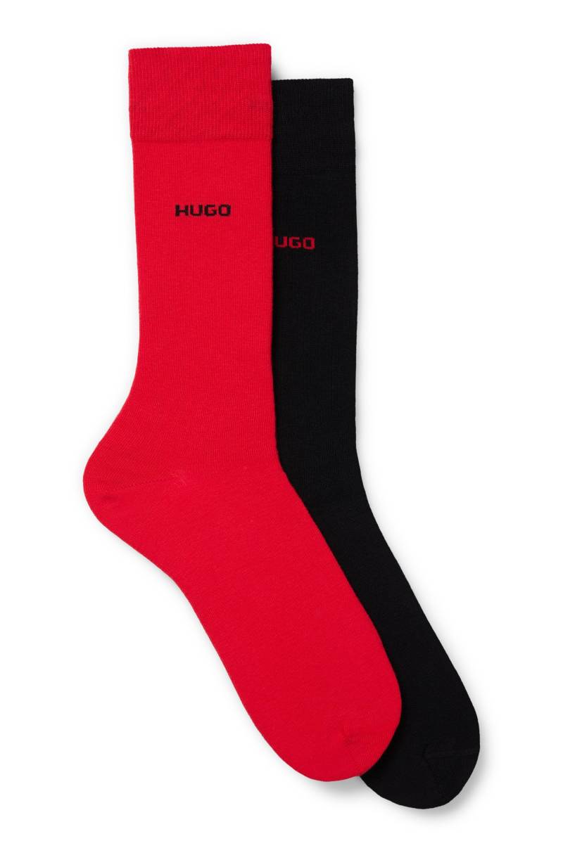 HUGO Underwear Businesssocken »2P RS UNI CC«, (Packung, 2 Paar, 2er Pack), mit kontrastfarbenem HUGO Logo-Schriftzug von HUGO Underwear