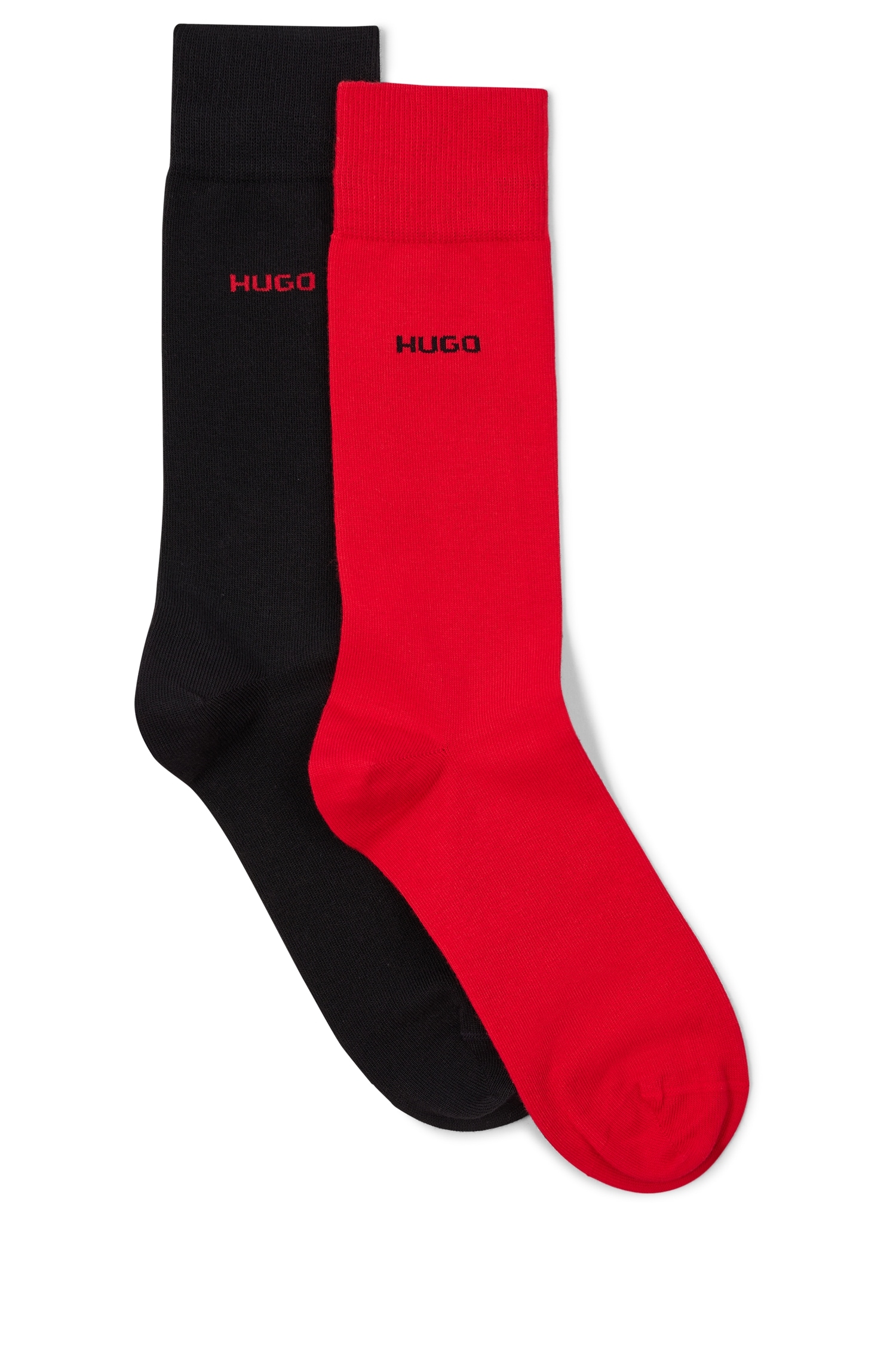 HUGO Underwear Businesssocken »2P RS UNI CC«, (Packung, 2 Paar, 2er Pack), mit kontrastfarbenem HUGO Logo-Schriftzug von HUGO Underwear