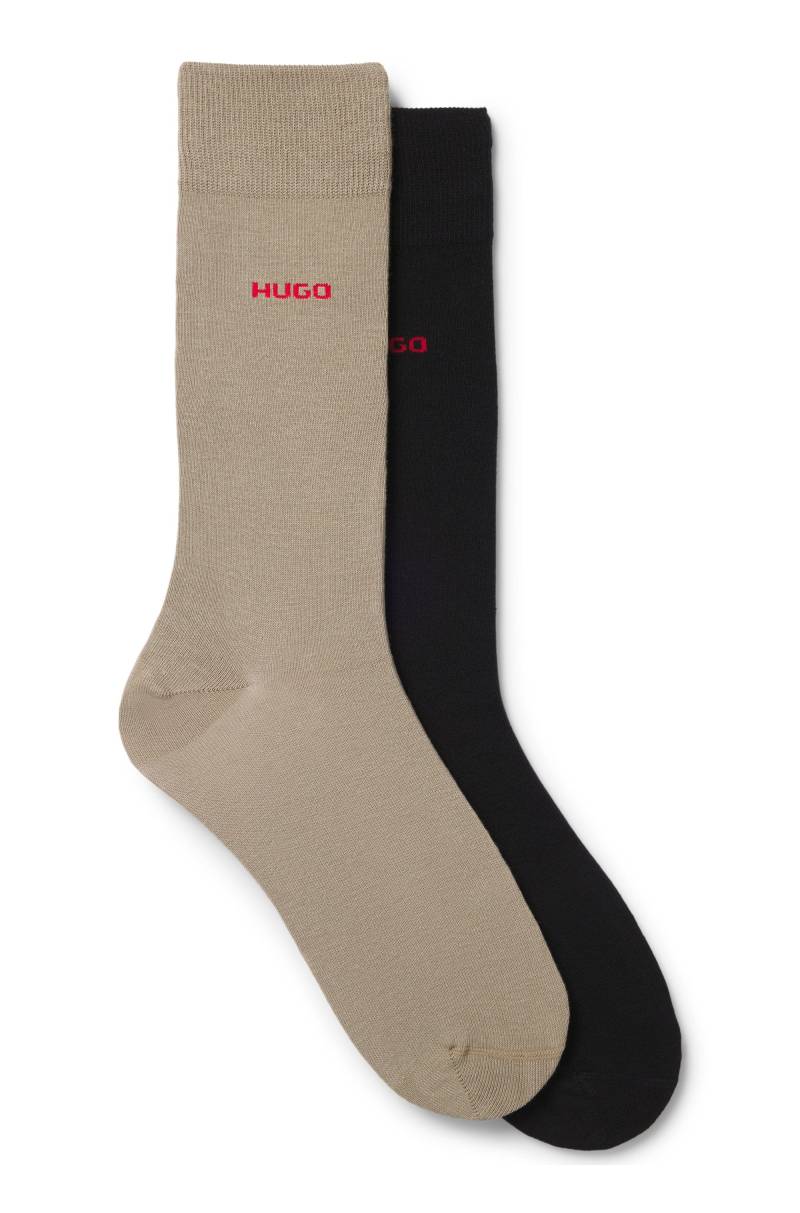 HUGO Underwear Businesssocken »2P RS UNI CC«, (Packung, 2 Paar, 2er Pack), mit kontrastfarbenem HUGO Logo-Schriftzug von HUGO Underwear