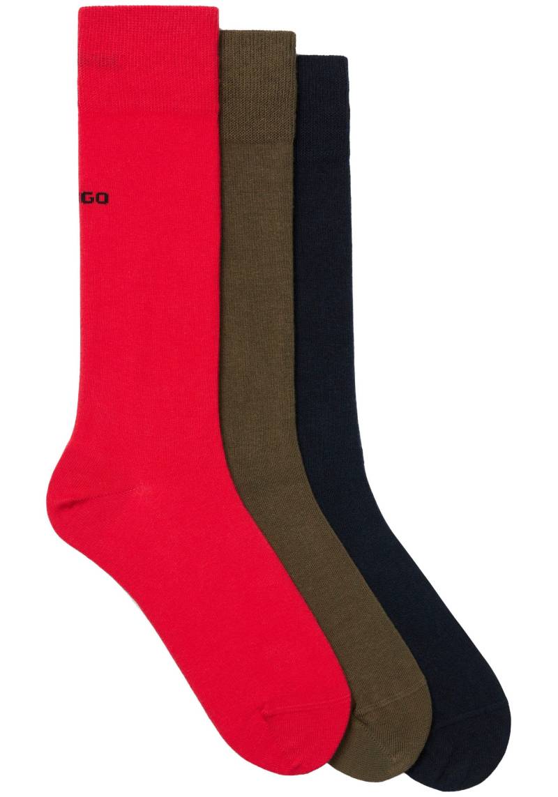 HUGO Underwear Businesssocken »3P RS UNI CC«, (Packung, 3 Paar, 3er Pack), mit kontrastfarbenen HUGO Logo-Schriftzug von HUGO Underwear