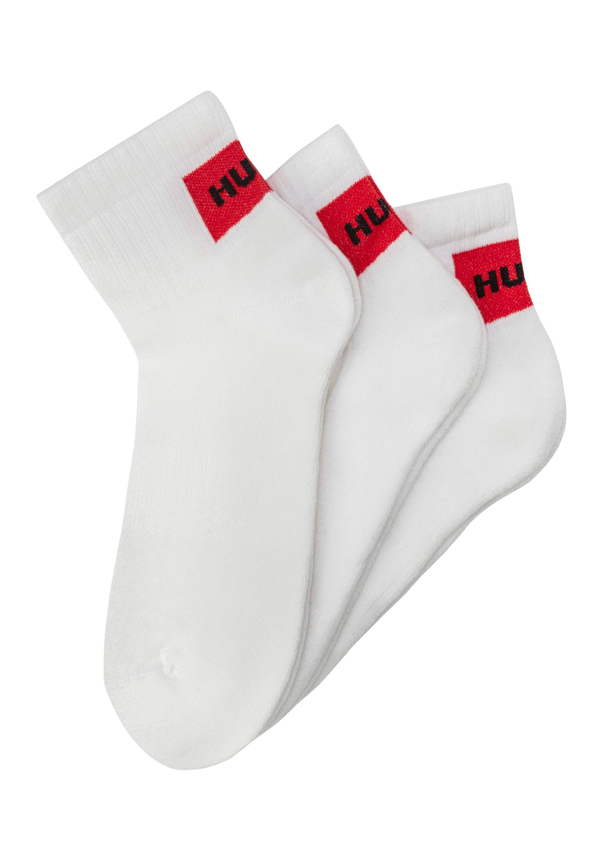 HUGO Underwear Freizeitsocken, (Packung, 3 Paar, 3er), mit kontrastfarbenem HUGO Logo von HUGO Underwear