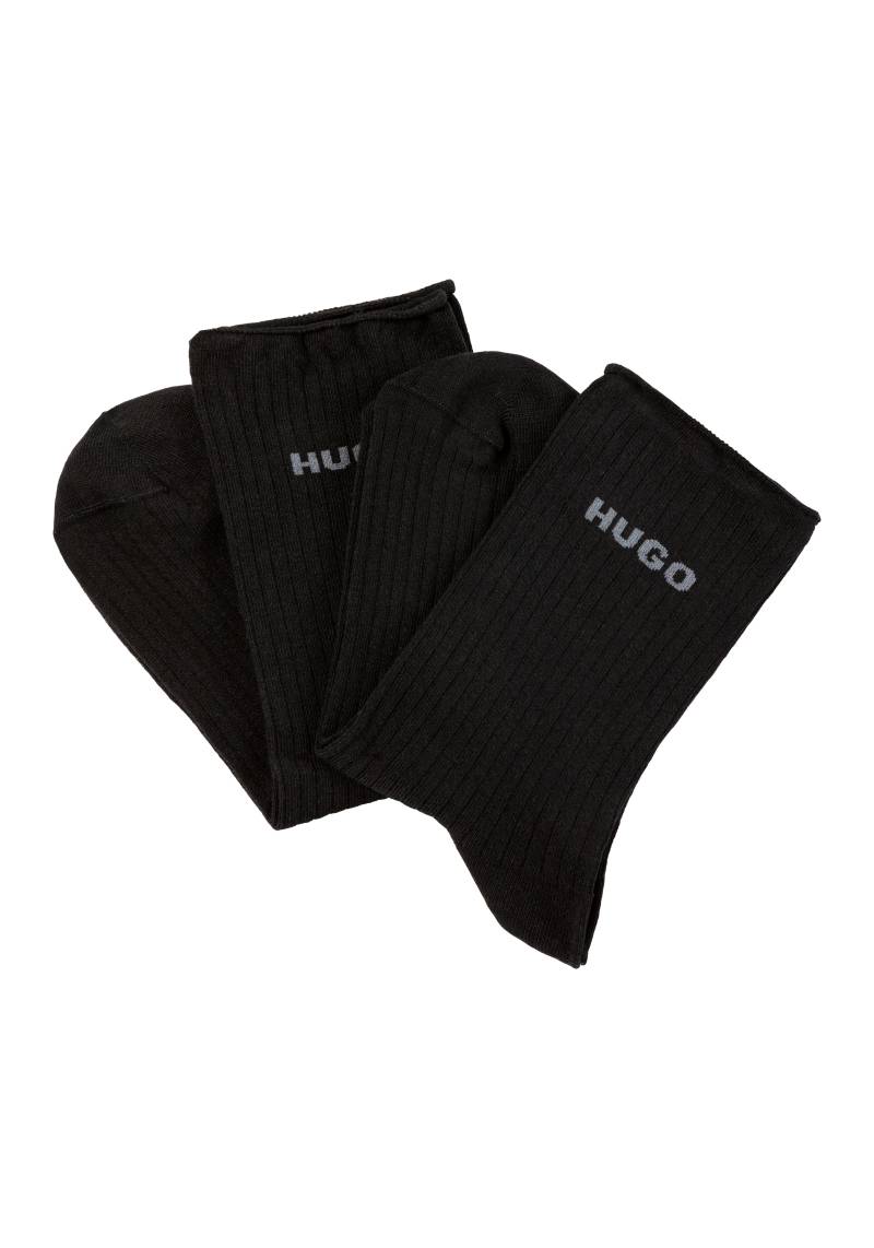 HUGO Underwear Freizeitsocken »2P QS FINE RIB CC«, mit grossem Logo von HUGO Underwear