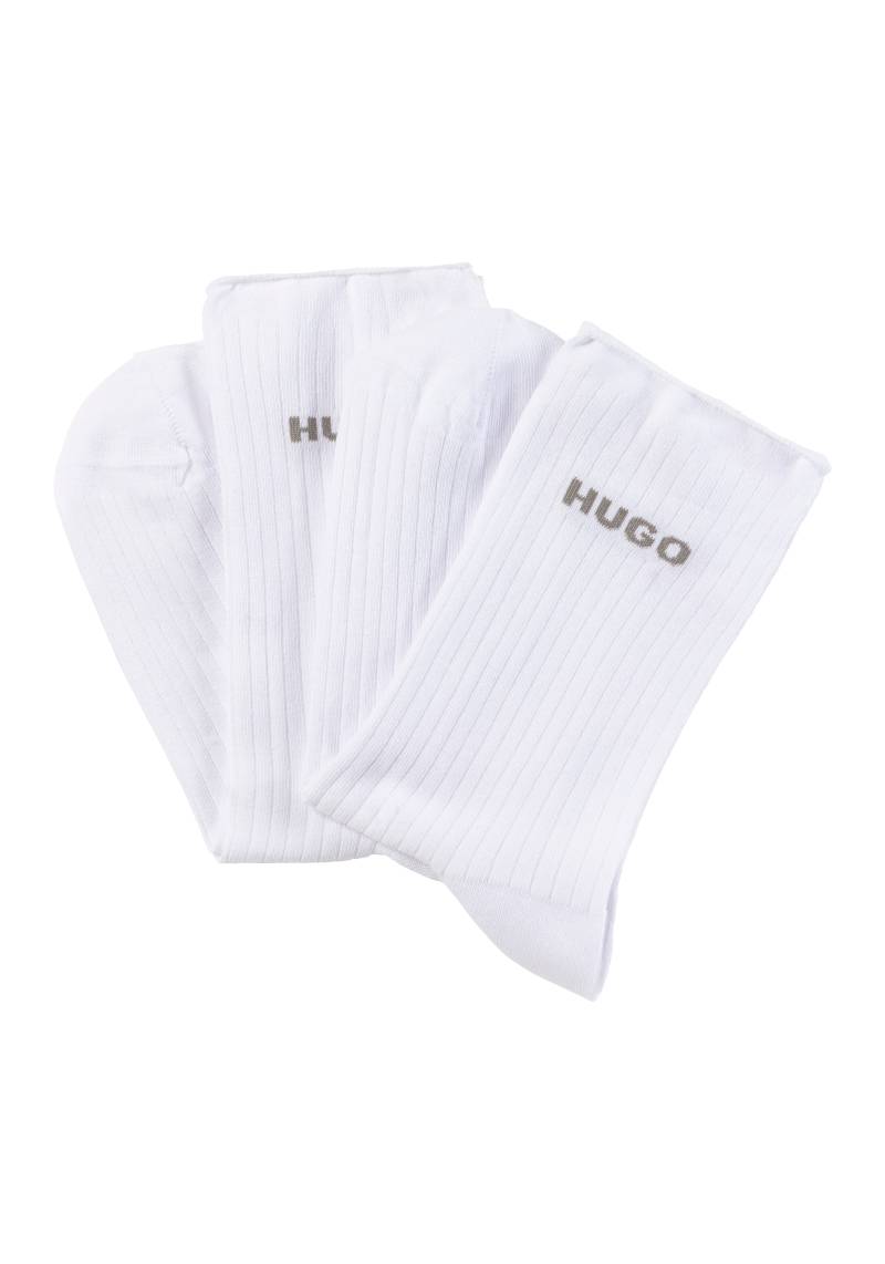 HUGO Underwear Freizeitsocken »2P QS FINE RIB CC«, mit grossem Logo von HUGO Underwear