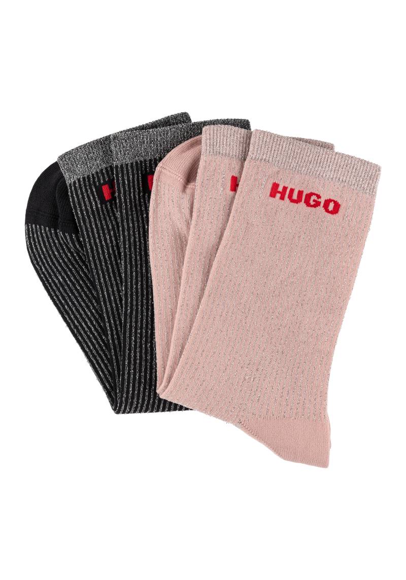 HUGO Underwear Freizeitsocken »2P QS RIB LUREX PA W«, (Packung, 2 Paar), mit glänzenden Fäden von HUGO Underwear