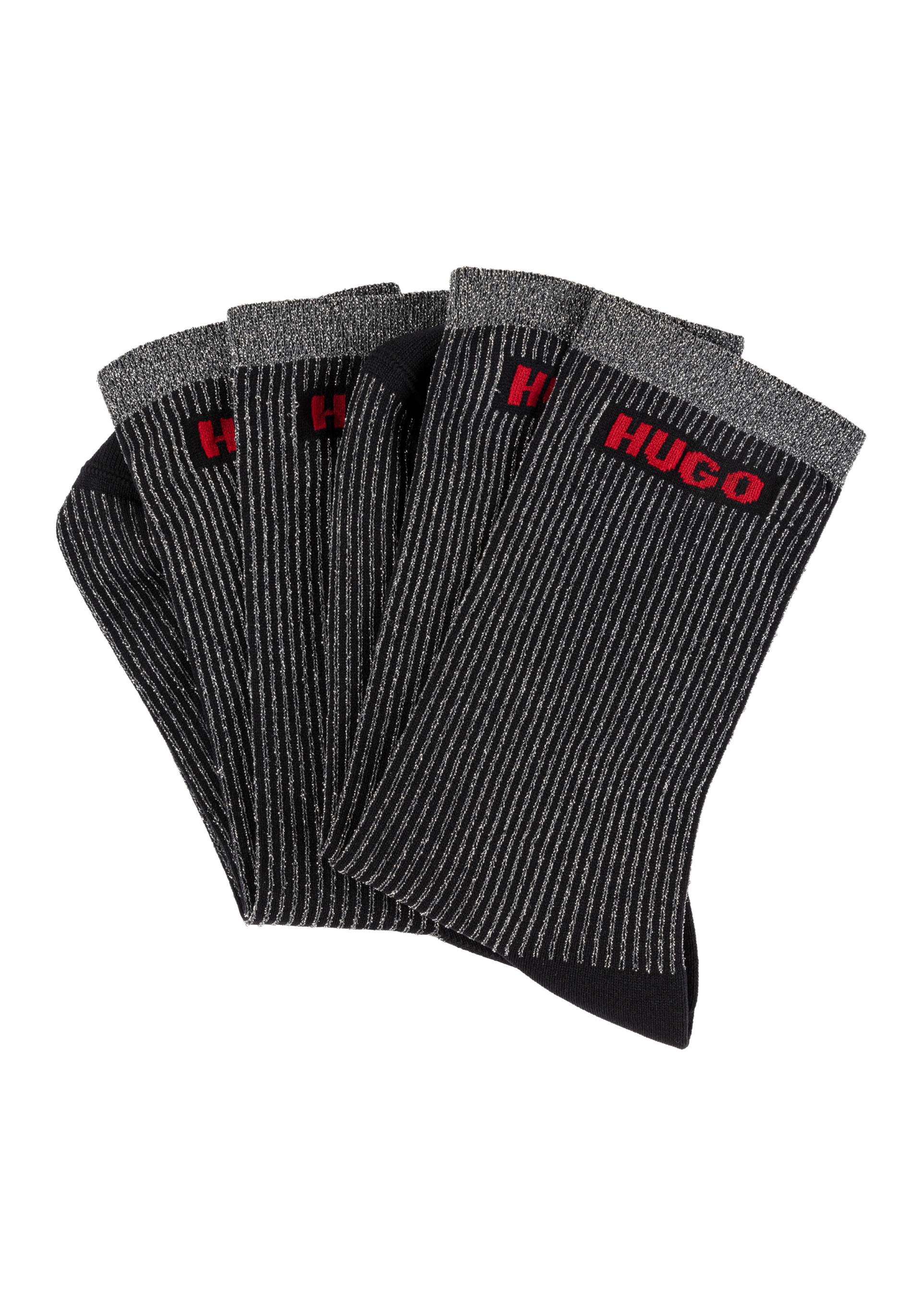 HUGO Underwear Freizeitsocken »2P QS RIB LUREX PA W«, (Packung, 2 Paar), mit glänzenden Fäden von HUGO Underwear