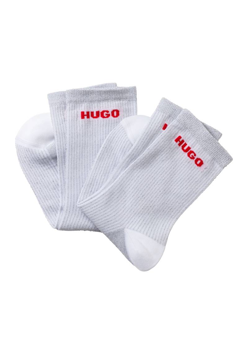 HUGO Underwear Freizeitsocken »2P QS RIB LUREX PA W«, (Packung, 2 Paar), mit glänzenden Fäden von HUGO Underwear