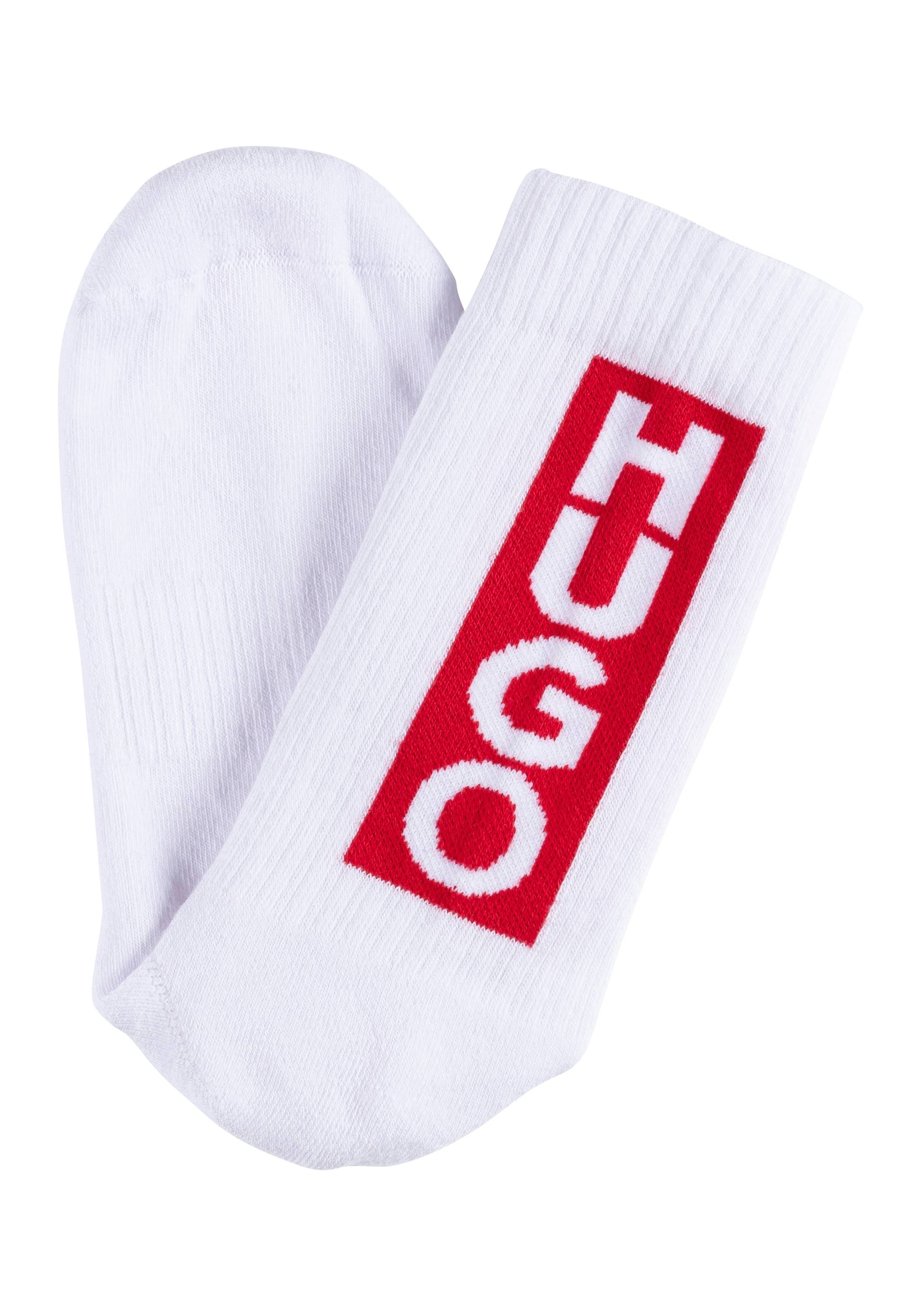 HUGO Underwear Freizeitsocken »3P QS BACK LABEL CC«, (Packung, 3 Paar, 3er Pack), mit kontrastfarbenen Logoschriftzug von HUGO Underwear