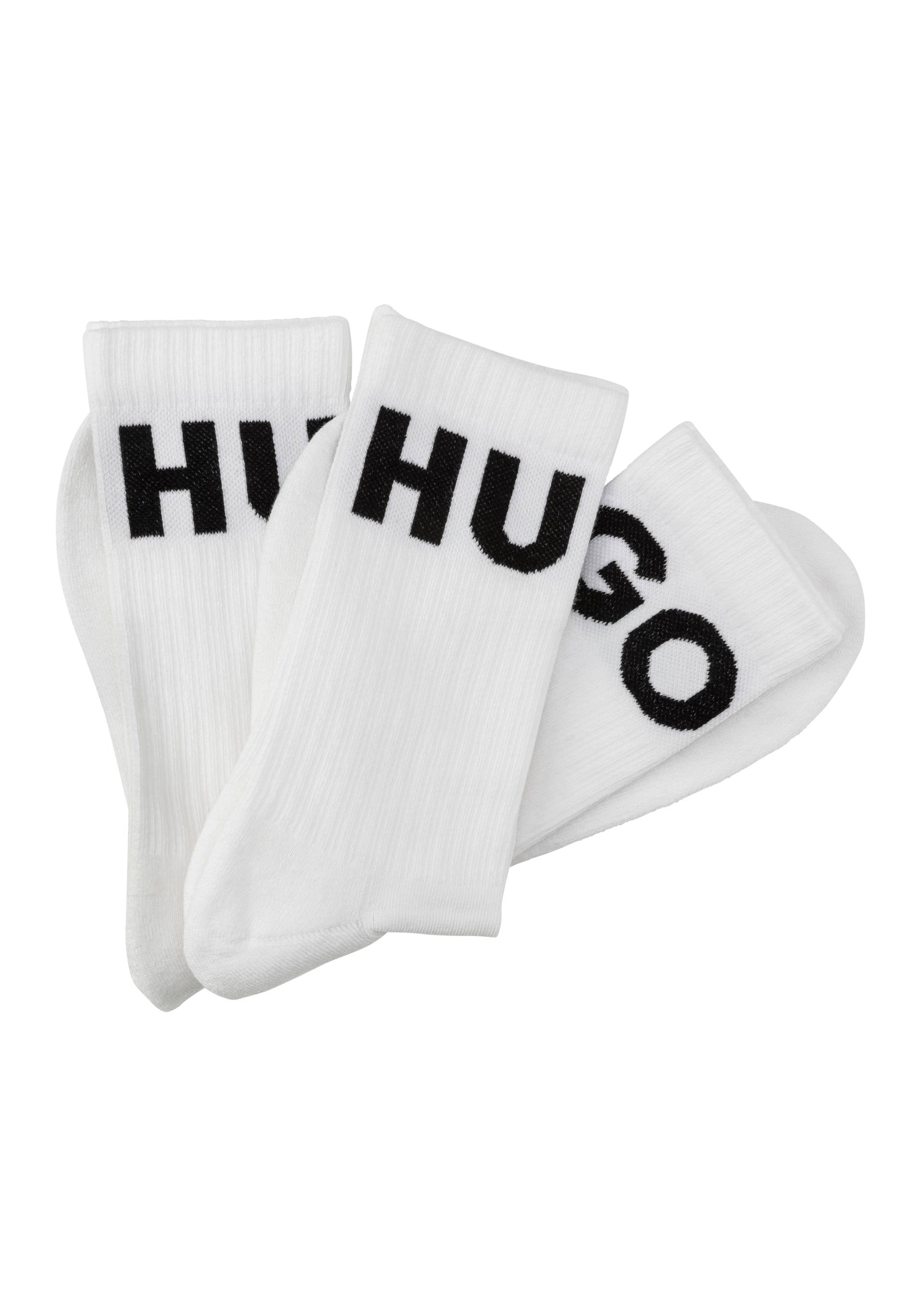 HUGO Underwear Freizeitsocken »3P QS ICONIC CC 1«, (Packung, 3 Paar, 3er), mit HUGO Logostickerei in Kontrastfarbe von HUGO Underwear