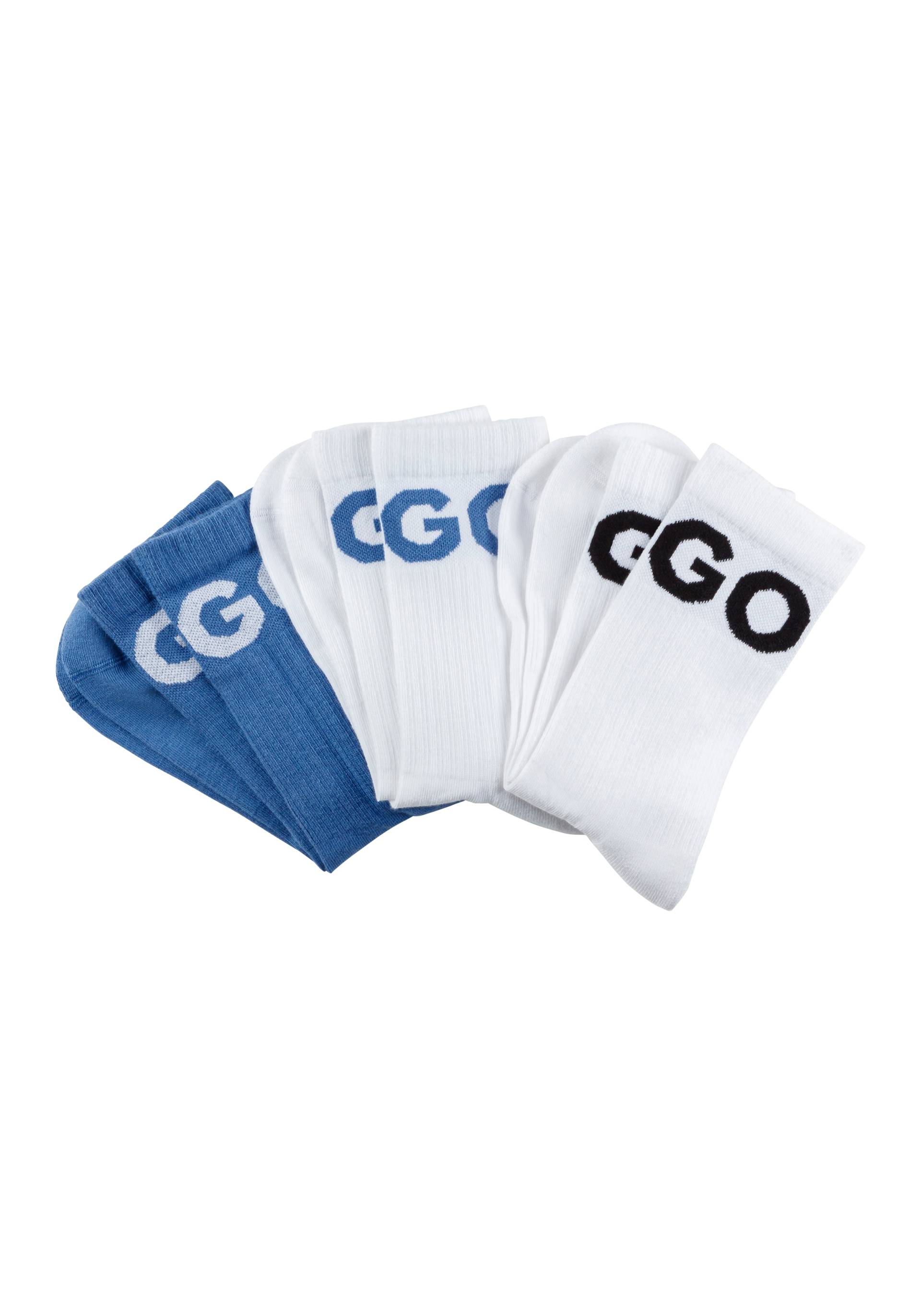 HUGO Underwear Freizeitsocken »3P QS ICONIC CC 1«, (Packung, 3 Paar, 3er), mit HUGO Logostickerei in Kontrastfarbe von HUGO Underwear