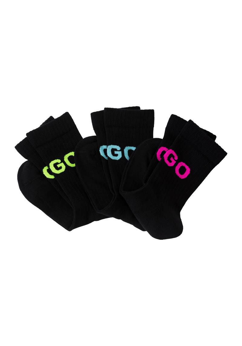 HUGO Underwear Freizeitsocken »3P QS NEON LOGO CC«, (Packung, 3 Paar, 3er), mit kontrastfarbenen HUGO Schriftzug von HUGO Underwear