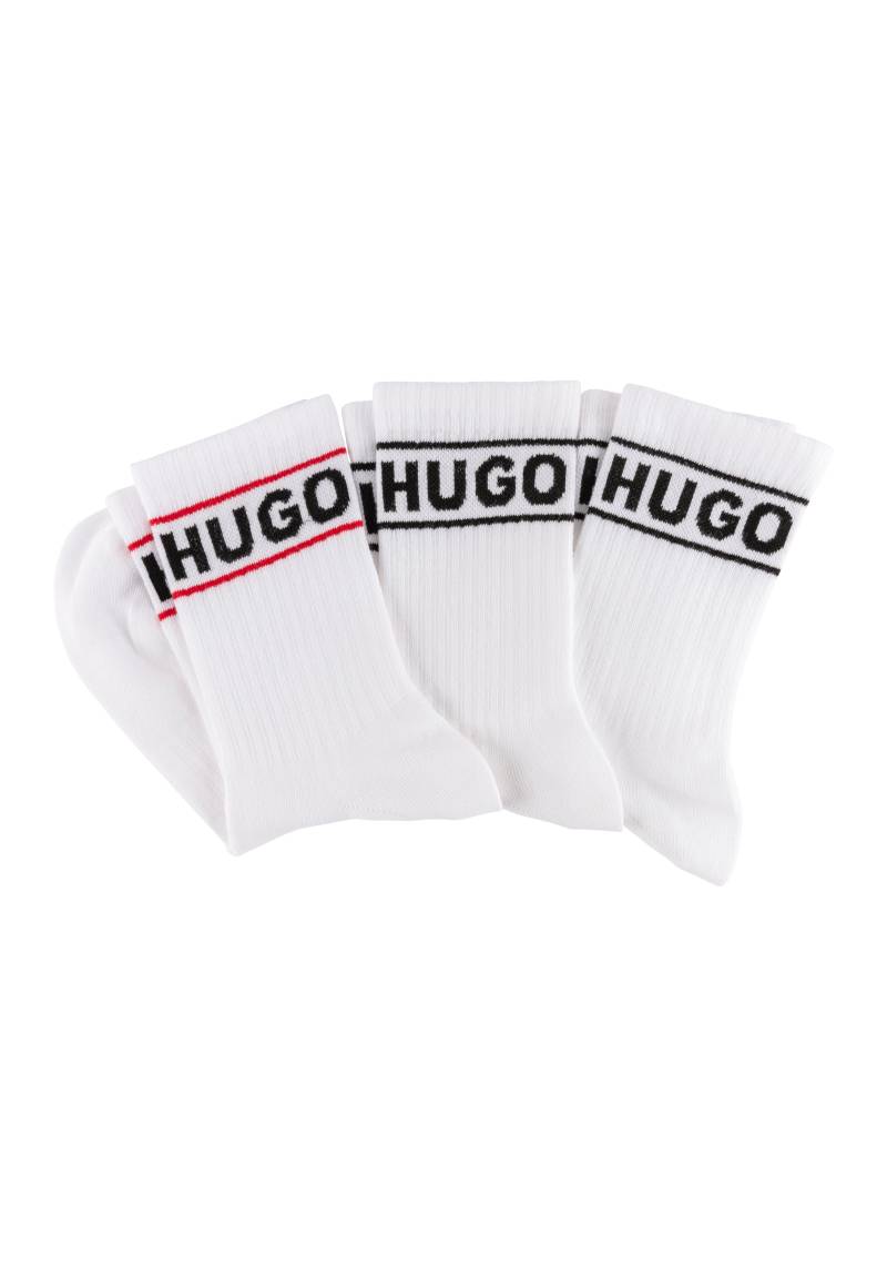 HUGO Underwear Freizeitsocken »3P QSRIB SPORTY CC W«, (Packung, 3 Paar, 3er), mit kontrastfarbenem Logodetail von HUGO Underwear