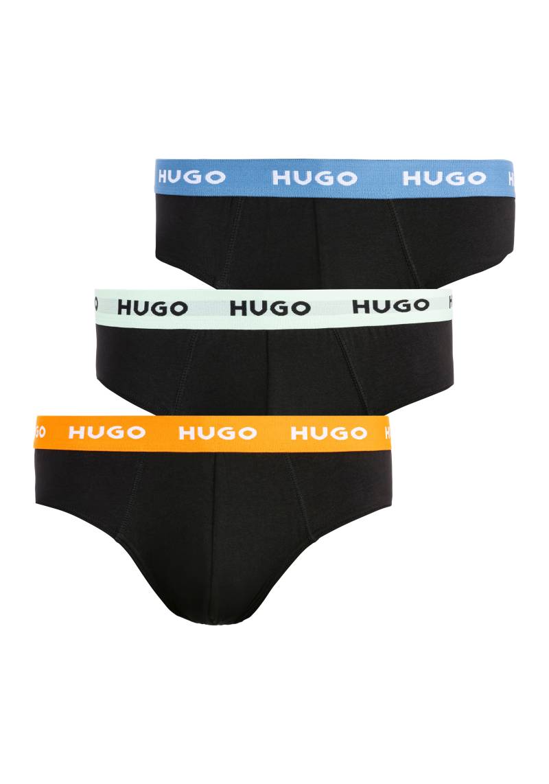 HUGO Underwear Hüftslip »HIPBRIEF TRIPLETPACK«, mit kontrastfarbenem Logobund von HUGO Underwear