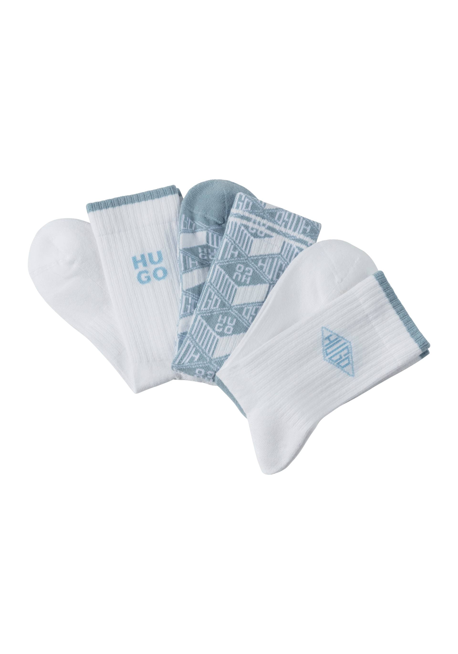 HUGO Underwear Socken, (3 Paar), mit kontrastfarbenen Logo von HUGO Underwear