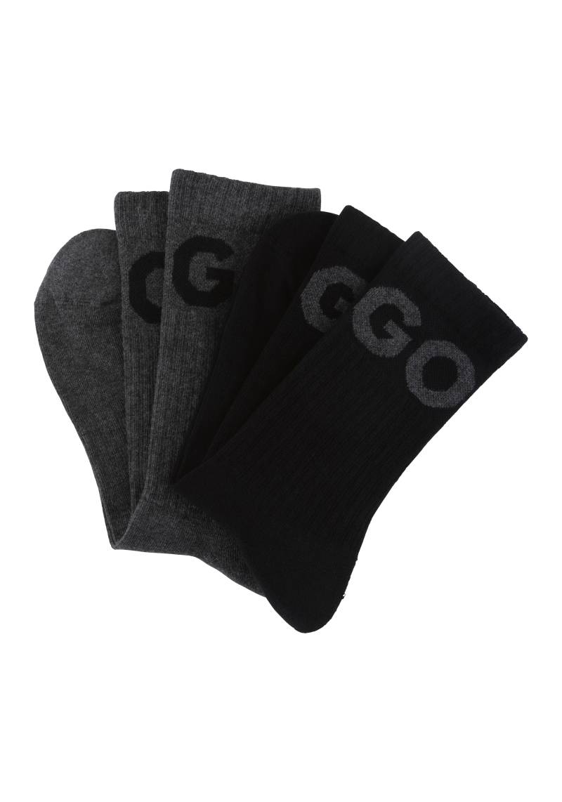 HUGO Underwear Socken »2P QS RIB ICONCOL CC«, (Packung, 2 Paar, 2er Pack), mit eingestricktem HUGO Logo von HUGO Underwear